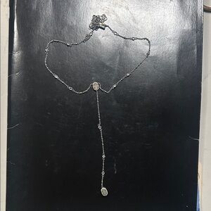 Kendra Scott Silver Necklace with White Accents